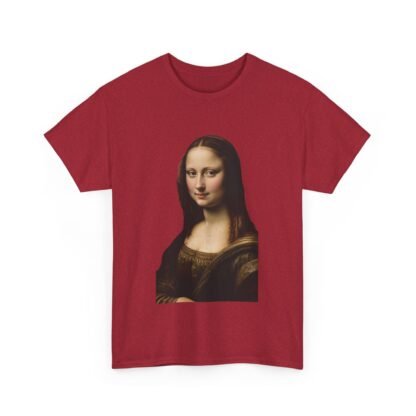 Mona Lisa Art Tee - Unisex Heavy Cotton Shirt, Graphic Tee, Art Lover Gift, Museum Tee, Casual Wear, Unique Art Apparel - Image 47