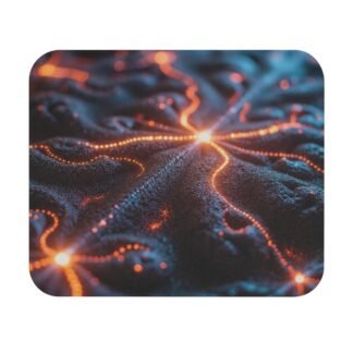 Illuminated Abstract Mouse Pad, Computer Desk Accessory, Gamer Mousepad, Stylish Office Decor, Unique Gift Idea