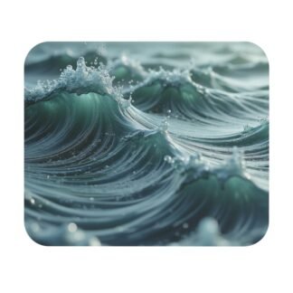 Ocean Waves Mouse Pad, Coastal Desk Decor, Ocean Lover Gift, Nautical Office Accessory, Beach-Themed Mouse Pad