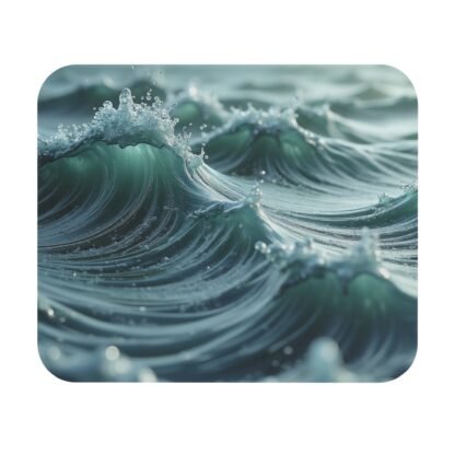 Ocean Waves Mouse Pad, Coastal Desk Decor, Ocean Lover Gift, Nautical Office Accessory, Beach-Themed Mouse Pad