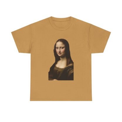 Mona Lisa Art Tee - Unisex Heavy Cotton Shirt, Graphic Tee, Art Lover Gift, Museum Tee, Casual Wear, Unique Art Apparel - Image 9