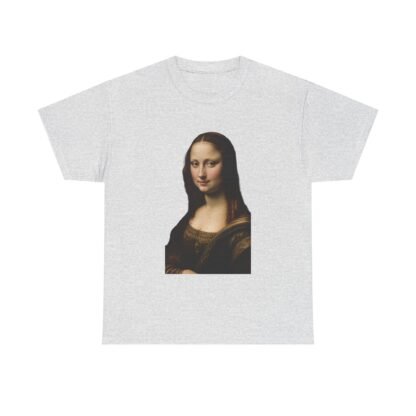 Mona Lisa Art Tee - Unisex Heavy Cotton Shirt, Graphic Tee, Art Lover Gift, Museum Tee, Casual Wear, Unique Art Apparel - Image 5