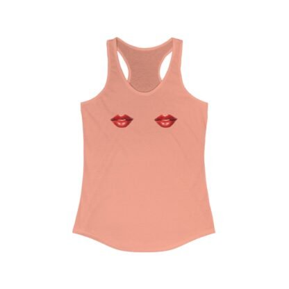 Red Lips Racerback Tank Top, Summer Shirt, Casual Wear, Trendy Workout Top, Gift for Her, Valentine's Day Apparel - Image 3