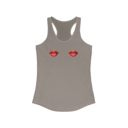 Red Lips Racerback Tank Top, Summer Shirt, Casual Wear, Trendy Workout Top, Gift for Her, Valentine's Day Apparel - Image 9