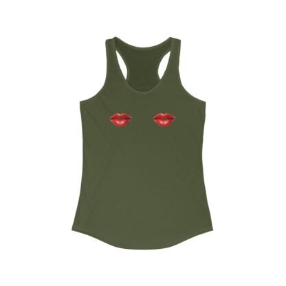 Red Lips Racerback Tank Top, Summer Shirt, Casual Wear, Trendy Workout Top, Gift for Her, Valentine's Day Apparel - Image 11
