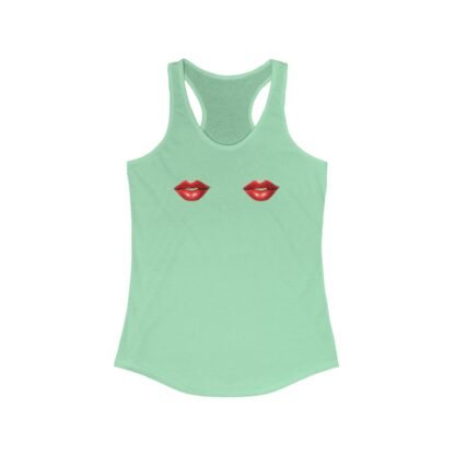 Red Lips Racerback Tank Top, Summer Shirt, Casual Wear, Trendy Workout Top, Gift for Her, Valentine's Day Apparel - Image 13