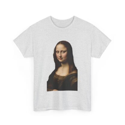 Mona Lisa Art Tee - Unisex Heavy Cotton Shirt, Graphic Tee, Art Lover Gift, Museum Tee, Casual Wear, Unique Art Apparel - Image 7