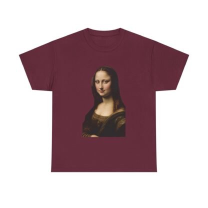 Mona Lisa Art Tee - Unisex Heavy Cotton Shirt, Graphic Tee, Art Lover Gift, Museum Tee, Casual Wear, Unique Art Apparel - Image 17