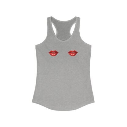Red Lips Racerback Tank Top, Summer Shirt, Casual Wear, Trendy Workout Top, Gift for Her, Valentine's Day Apparel - Image 7