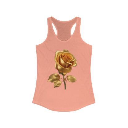 Gilded Rose Racerback Tank, Floral Workout Top, Summer Fashion, Gift for Her, Casual Chic, Yoga, Beachwear - Image 3