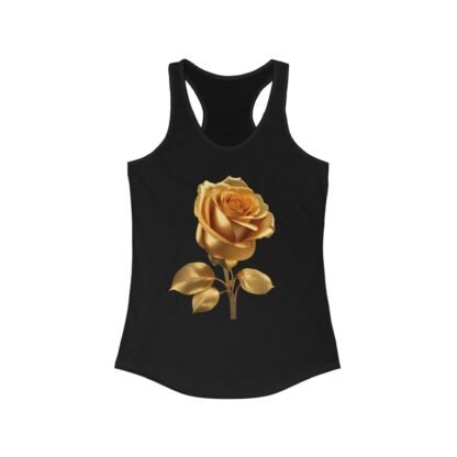Gilded Rose Racerback Tank, Floral Workout Top, Summer Fashion, Gift for Her, Casual Chic, Yoga, Beachwear - Image 5