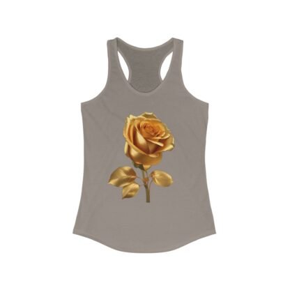 Gilded Rose Racerback Tank, Floral Workout Top, Summer Fashion, Gift for Her, Casual Chic, Yoga, Beachwear - Image 9