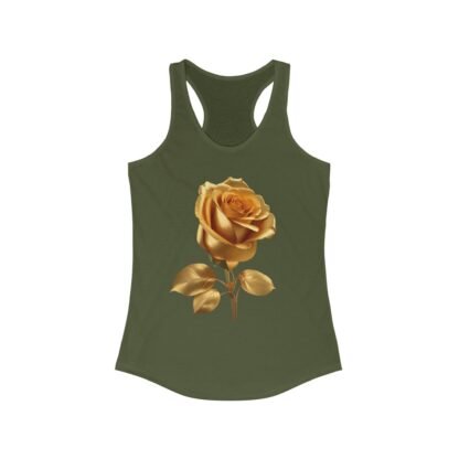 Gilded Rose Racerback Tank, Floral Workout Top, Summer Fashion, Gift for Her, Casual Chic, Yoga, Beachwear - Image 11