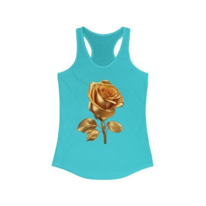 Gilded Rose Racerback Tank, Floral Workout Top, Summer Fashion, Gift for Her, Casual Chic, Yoga, Beachwear - Image 17