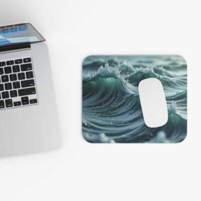 Ocean Waves Mouse Pad, Coastal Desk Decor, Ocean Lover Gift, Nautical Office Accessory, Beach-Themed Mouse Pad - Image 4